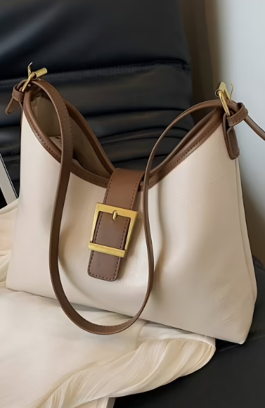 CETO “Belted Cream Shoulder Bag”