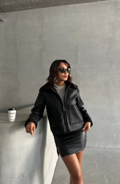 CETO “Midnight Shearling Jacket”