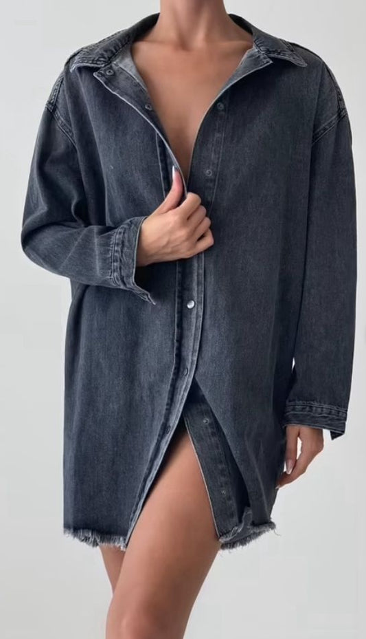 Ceto Oversized Denim Shirt