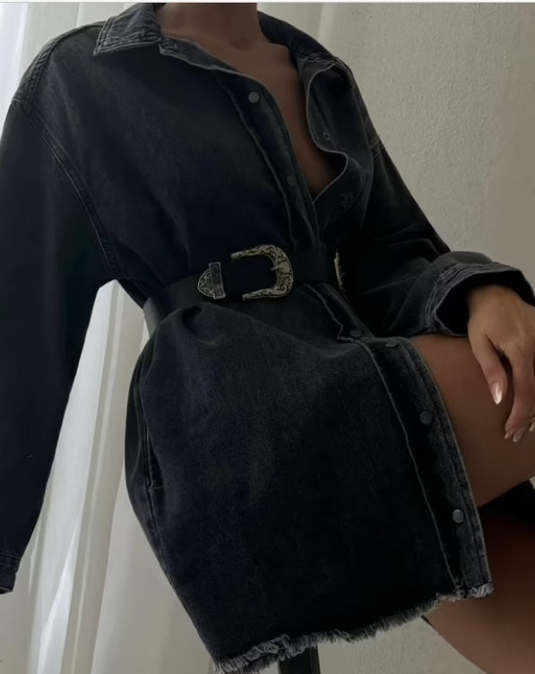 Ceto Oversized Denim Shirt