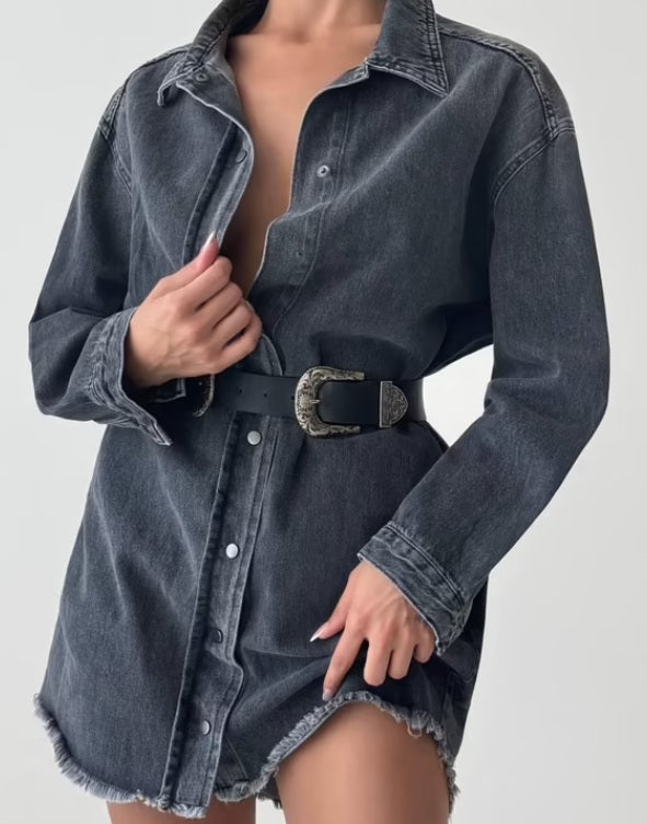 Ceto Oversized Denim Shirt