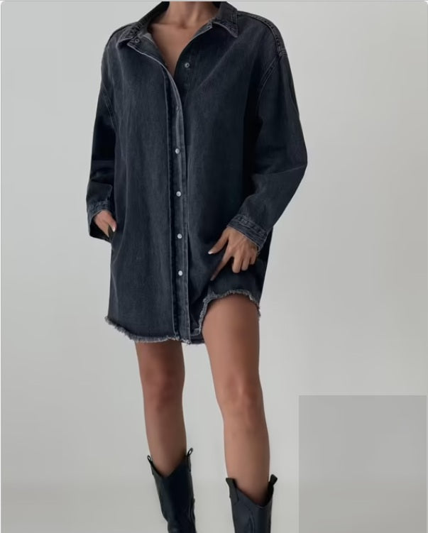 Ceto Oversized Denim Shirt